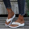thumbnail image 1 of 2024 New Women's Slippers Large Size Beach Outdoor Flip-flops Daily Casual Herringbone Women's Wedge Slippers, 1 of 4