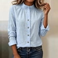 thumbnail image 5 of Aezemi Womens Button down Shirts, Work Lightweight Tailored Long Sleeve Dress Blouses, Collared Work Dressy Casual Tops, S-3XL, 5 of 9