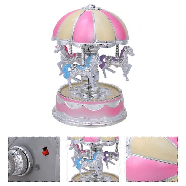 Caja De Música De Carrusel, Caja Musical De Carrusel, Luces Suaves Multicolores Antideslizantes Para Niñas, Regalo De Cumpleaños Para Niños