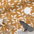 2x6 Runner Rug, Orange Yellow Farmhouse Leaves Low Pile Washable Rugs ...