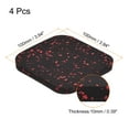 thumbnail image 2 of Uxcell Treadmill Mat-3.9"x3.9" Exercise Equipment Mat for Floor Protection Sound Reduction, Black Red 4 Pack, 2 of 5