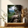 thumbnail image 6 of Cliffside Steps Panoramic Canvas Print Wall Art for Living Room Office Hotel Hallway, 6 of 8