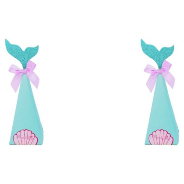 Wosthever 20 bolsas únicas con adhesivo: cajas de regalo para fiestas simples y modernas, chapado en polvo brillante de doble cara sin TBlue + Sirena Azul+Púrpura 2Conjunto