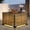 Mixed Brown Rattan, Black Glass, variant on SENYUM Upgrade Outdoor Side Table with Tempered Glass Top, Patio Wicker Solar Table, Rattan Bistro End Table for Porch Deck Balcony Garden Poolside