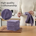 thumbnail image 4 of Jessy Home 12 Pack Dark Purple Washcloths for Bathroom 13x13 Inch Ultra Soft Hand Face Towels, 4 of 9