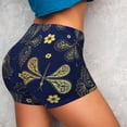 thumbnail image 4 of Balery Vintage Golden Butterfly Printed Workout Shorts for Women Seamless Scrunch Short Gym Yoga Running Sport Active Exercise Fitness Shorts-X-Large, 4 of 8