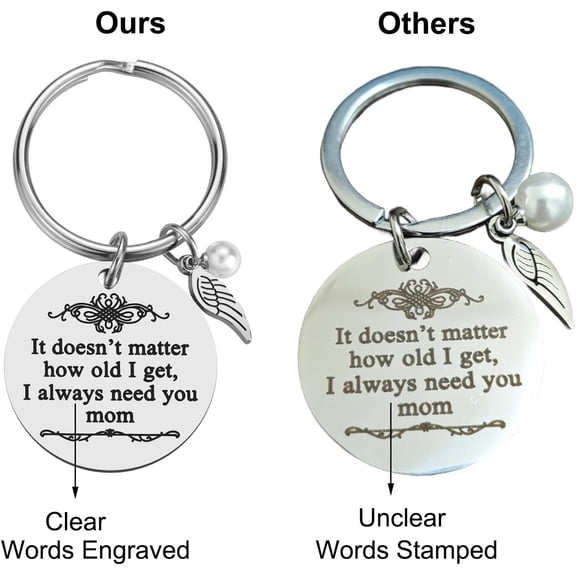 Mother's Day Gifts from Daughter Son for Mom Birthday Valentine's Day Christmas Gifts Mom Keychain Mother Keyring