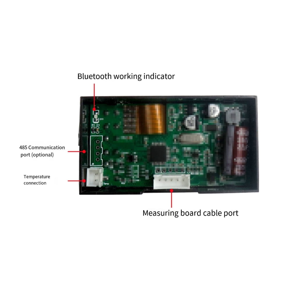 MOMOJIA LCD Display Coulomb Meter Digital Battery Capacity Tester with Shunt Voltage Current Meter Battery Power Indicator Panel