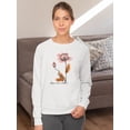 thumbnail image 2 of Flowers Abstract Colorful Sweatshirt Women -Image by Shutterstock, Female x-Large, 2 of 4