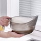 thumbnail image 3 of Cuenco para limpiar frutas, escurridor de fregadero, recolector de alimentos, colador de verduras, acero inoxidable, diseño moderno, para cocina doméstica, colador de fregadero, herramienta de cocina, 3 of 8