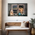 thumbnail image 3 of Elephant Stock Nautical Ocean Window Wall Art - Nautical Canvas Canvas - 45" x 30", 3 of 8