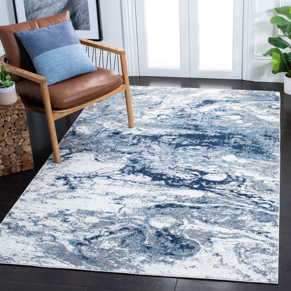 Safavieh Lilypond Mattese Abstract Area Rug, Gray/Blue, 5'1" x 7'6"