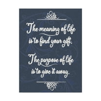 Trademark Fine Art 'Meaning Of Life Distressed' Canvas Art by Leslie Wing