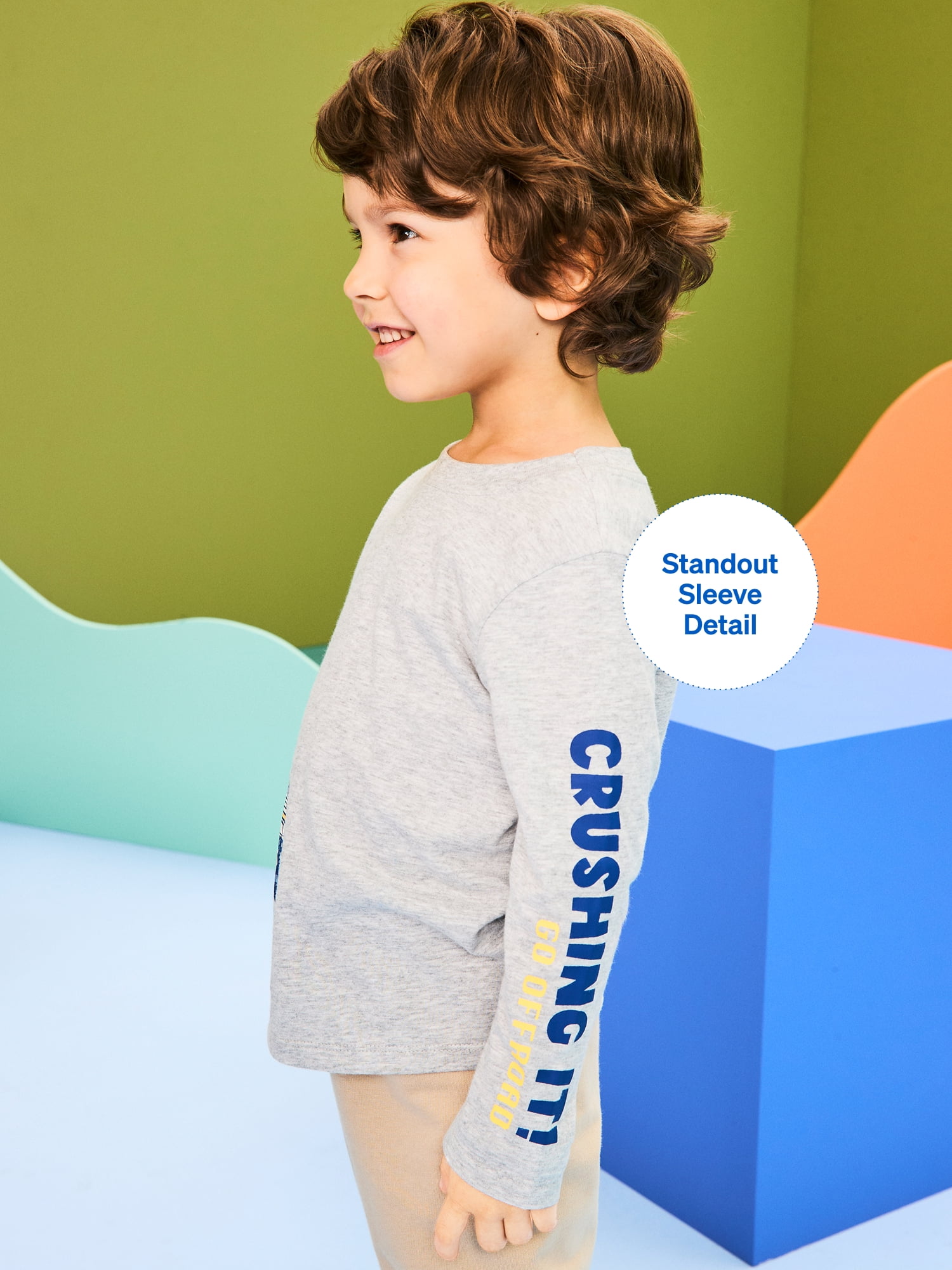 Garanimals Baby & Toddler Boys Long Sleeve Shirts, Single & 3-Pack, Sizes 0-6T