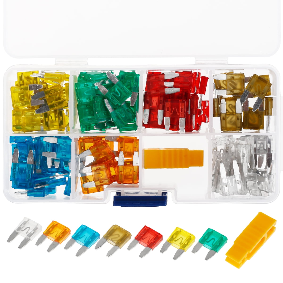 Lieonvis 121Pcs Car Fuses Standard Car Fuses Holder Assorted Auto Car Standard Blade Fuses