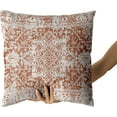 thumbnail image 3 of Burnt Orange Gray Ethnic Boho Throw Pillow Covers 18X18 Inches Set of 2 Bohemian Carpet Vintage Pillow Cases Rust Red Grey Pillow Cover Farmhouse Home Decor for Sofa Couch Porch Outdoor, 3 of 6