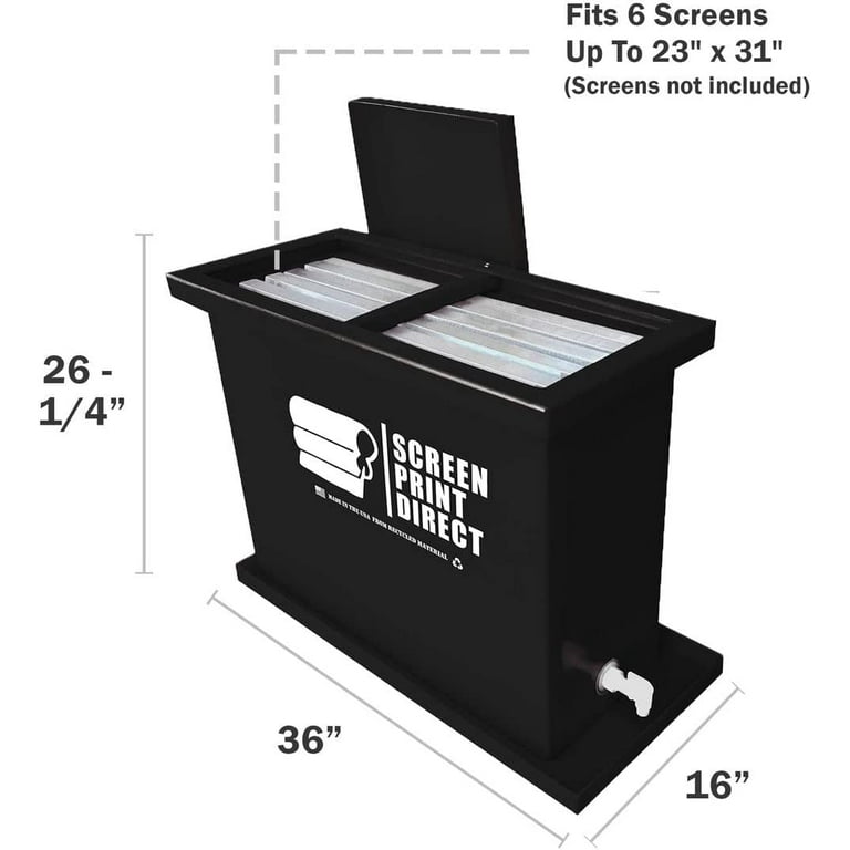 30 Gallon Screen Printing Dip Tank Kit Includes Tank and 3 Gallons of Dip  Tank Solution Fits 6 Screens up to 23 x 31 Little Dipper Tank by Screen  Print Direct Dip
