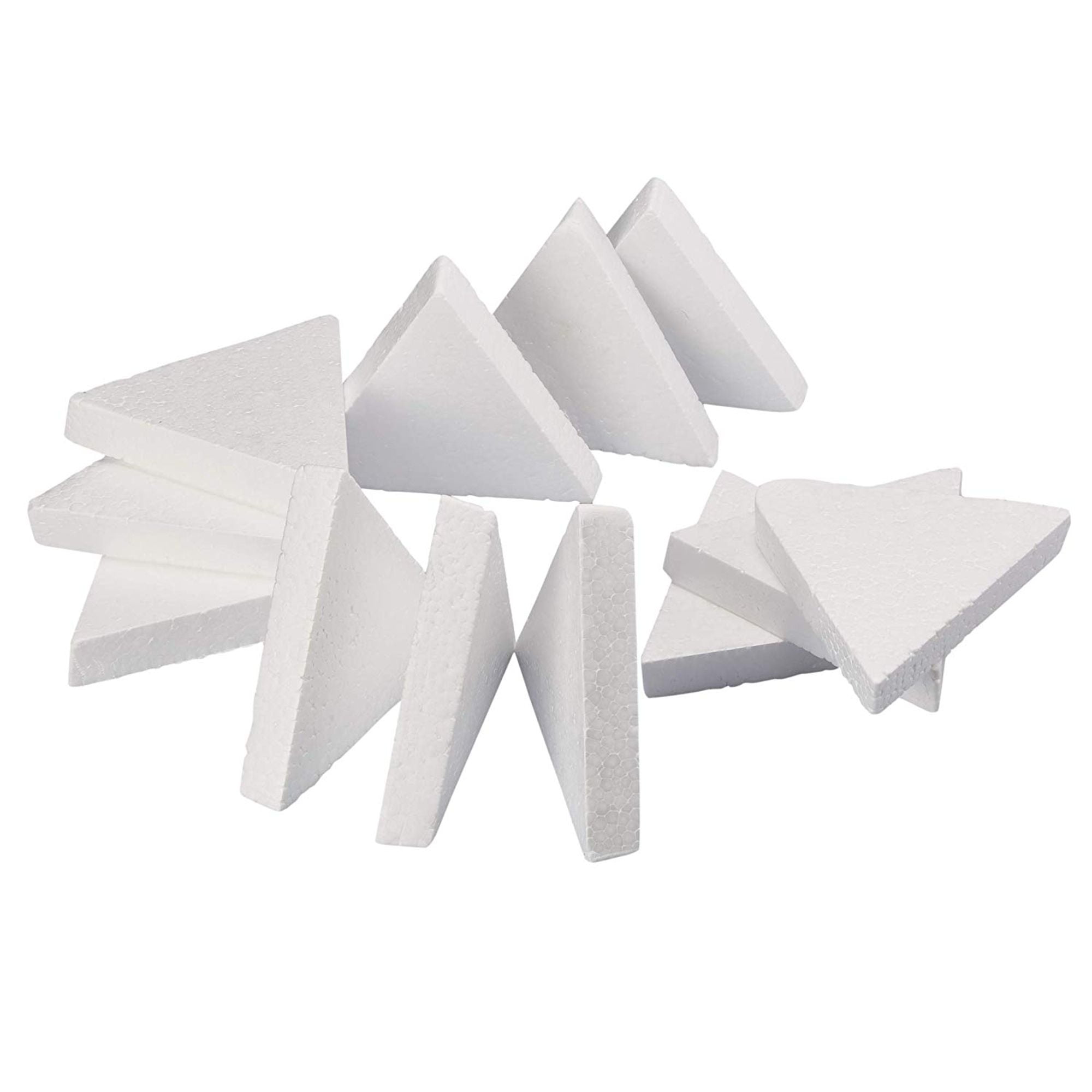 Craft Foam 12Count Triangle Shaped Foam Sculpture, Polystyrene Foam