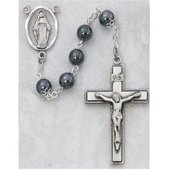 McVan 603LF 7 mm Imitation Hematite Rosary