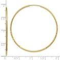 thumbnail image 4 of Auriga Fine Jewelry 10K Yellow Gold Diamond-cut Endless Hoop Earrings for Women (L-30mm, W-30mm), 4 of 6