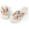 thumbnail image 4 of AERUSI Women's Saki Floral Wedge Sandal Flip Flops, 4 of 7