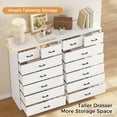 thumbnail image 2 of Aunfebrco White Dresser with 7 Drawers for Bedroom Vertical Chest of Drawers with Metal Handle 55.7" Tall Dresser Storage Cabinets for Living Room, 2 of 8