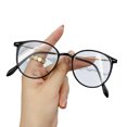 thumbnail image 6 of Biplut Anti Blue Light Glasses Anti Eyestrain Round Frame Anti-radiation No Degree Lightweight Eye Protection Eyewear Clear Lens Fake Computer Eyeglasses for Office, 6 of 13