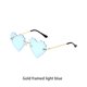 thumbnail image 5 of Sonducket Gafas de sol con forma de corazón para mujer, traje de senderismo y acampada, gafas de protección solar, gafas para fiesta, banquete, Lentes Dorado Azul Claro, 5 of 6