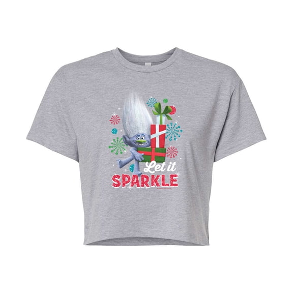 Trolls - Let It Sparkle Guy Diamond - Juniors Cropped Cotton Blend T-Shirt