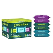 goodwipes Flushable Butt Wipes, Variety Box, 6 Pack Variety Box, 300 Total XL Wipes