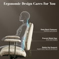 thumbnail image 6 of XIZZI Ergonomic Office Chair, Comfy Desk Chairs w/ 3.15" Adjustable Height, 30° Tilt & 360° Swivel, Ideal for Home & Office Workspaces, White (Suede Leather), 6 of 8
