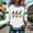 A1659 White, variant on St. Patrick's Day Shirt for Women Glitter Four Leaf Clover Graphic Sweatshirt Long Sleeve Crewneck Raglan Denim Stitching Casual Festival Apparel Gift For Her