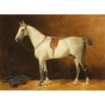 thumbnail image 2 of Emil Volkers 24x18 Gold Ornate Framed and Double Matted Museum Art Print Titled - Saddled Grey in a Stable, 2 of 4