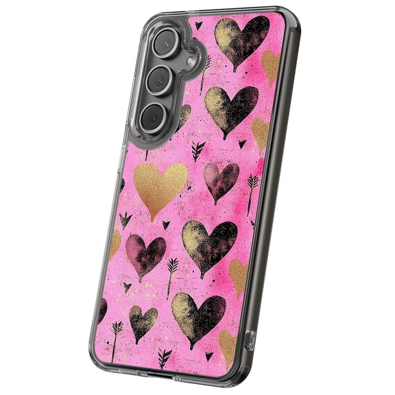 For Samsung Galaxy S20 FE, Hybrid Clear, Valentine Heart Print, USA