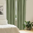 thumbnail image 3 of Ambesonne Geometric Window Curtains, Crisscrossing Waves, Each 28" W x 95" L, Fern Green Reseda, 3 of 5