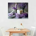 thumbnail image 2 of ONETECH Purple Bathroom Decor Wall Art Lavender Spa Pictures Zen Spiritual Relax Calm Canvas Prints Painting Modern Framed Artwork for Home Bedroom Living Room Yoga Meditation Room  16x12in, 2 of 6
