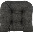 thumbnail image 3 of Klear Vu Gripper Overstuffed Universal Non-Slip Dining Chair Cushions for Kitchen Decor or Office Use, U-Shaped Skid-Proof Seat Pad, 17x17 Inches, 2 Count, Black, 3 of 5