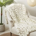 thumbnail image 3 of Saro Lifestyle Textured Chunky Knit Cozy Throw, 3 of 3