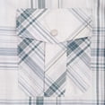 thumbnail image 4 of Camisa COEVALS CLUB para hombre, estilo western a cuadros, manga corta, 4XL, blanca, 4 of 7