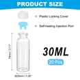 thumbnail image 2 of Uxcell Clear Glass Sample Vials, Liquid Bottles 20pack Blue 30ml, 2 of 7