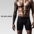 thumbnail image 3 of 3pcs Men Boxer Briefs Compression Shorts Quick-Drying Bottoms Wide Waistband Shorts Basic Shorts Mesh Five Pants Sport Training Running Underwear, 3 of 11