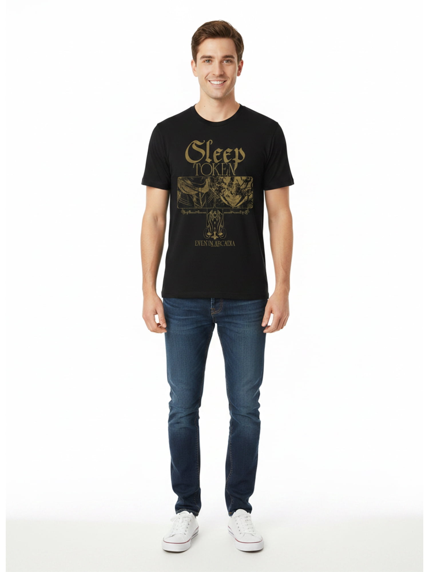 Sleep Token Men’s Graphic Short Sleeve Tee, Even in Arcadia Tour Graphic, Sizes S–3XL