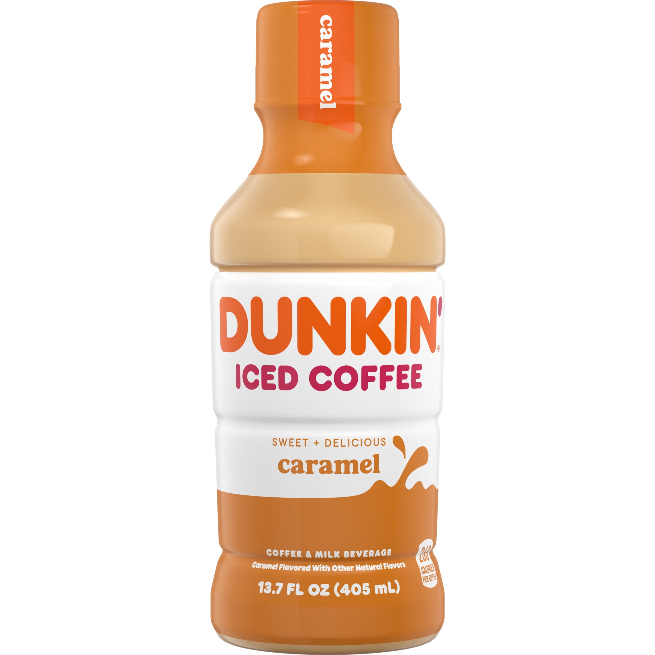 (4 pack) Dunkin' Caramel Iced Coffee, 13.7 fl oz Bottle
