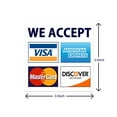 thumbnail image 4 of We Accept Credit Cards AmEx Visa MasterCard Discover Decals Sticker Logo Sign for Stores & Businesses (3.5" x 3.5"), 4 of 10