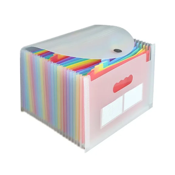 Transparent Organ Bag Office Folders Organizer Accordion Travel Document File