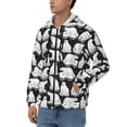 thumbnail image 3 of Kdxio Cute Cartoon Polar Bear Print Men Hoodies Casual Hoodies for Men with Zip Pockets Full Zip Long Sleeve Sweatshirt Sports Hooded Jacket-X-Large, 3 of 5