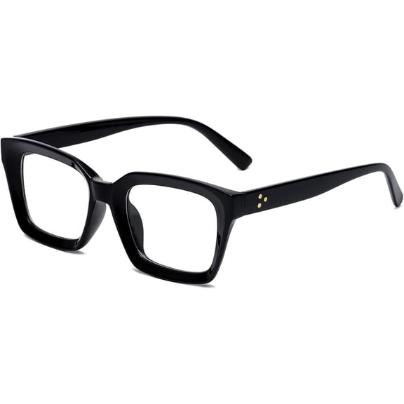 Classic Thick Square Frame Clear Lens Glasses for Women Men Non Prescription Eyeglasses