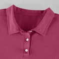 thumbnail image 6 of Polo Shirts for Men Cotton Pique Short Sleeve Golf Shirts with Pocket Classic Casual Moisture Wicking Polos Hot Pink XL, 6 of 9