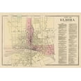 thumbnail image 4 of Beers 24x18 Black Modern Wood Framed Wall Art Titled - Elmira New York - Beers 1869, 4 of 6