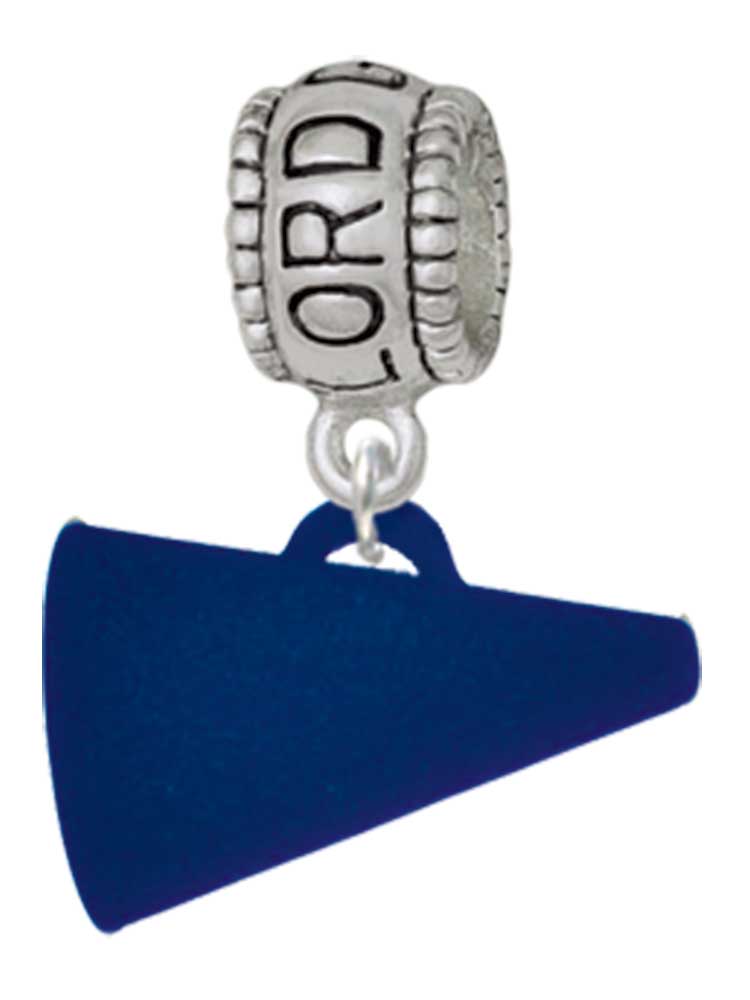 Delight Jewelry Acrylic 3/4" Navy Megaphone Lord Guide Me Charm Bead